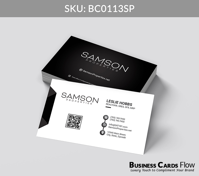 Business Cards Flow Samson Properties Business Cards BC0113SP Style 24 - Choose from premium paper stocks, shapes and sizes. Custom cards, made your way. Shop Now! Custom premium business cards ship free. Samson Properties Business Cards - BC0113SP Realtors Business Cards Flow for Samson Properties