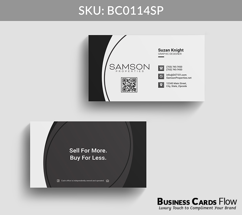 Business Cards Flow Samson Properties Business Cards BC0114SP Style 22 - Choose from premium paper stocks, shapes and sizes. Custom cards, made your way. Shop Now! Custom premium business cards ship free. Samson Properties Business Cards - BC0114SP Realtors Business Cards Flow for Samson Properties