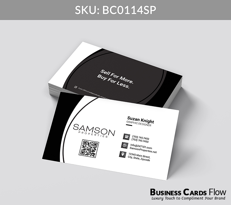 Business Cards Flow Samson Properties Business Cards BC0114SP Style 24 - Choose from premium paper stocks, shapes and sizes. Custom cards, made your way. Shop Now! Custom premium business cards ship free. Samson Properties Business Cards - BC0114SP Realtors Business Cards Flow for Samson Properties