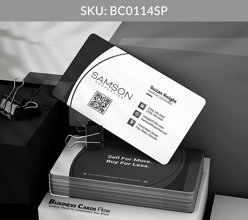 Business Cards Flow Samson Properties Business Cards BC0114SP Style 8 - Choose from premium paper stocks, shapes and sizes. Custom cards, made your way. Shop Now! Custom premium business cards ship free. Samson Properties Business Cards - BC0114SP Realtors Business Cards Flow for Samson Properties