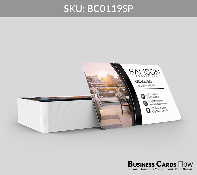 Business Cards Flow Samson Properties Business Cards BC0119SP Style 2 - Choose from premium paper stocks, shapes and sizes. Custom cards, made your way. Shop Now! Custom premium business cards ship free. Samson Properties Business Cards - BC0119SP Realtors Business Cards Flow for Samson Properties