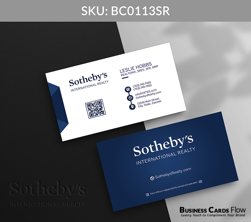Business Cards Flow Sotheby Realty Business Cards BC0113SR Style 12 - Choose from premium paper stocks, shapes and sizes. Custom cards, made your way. Shop Now! Custom premium business cards ship free. Sotheby’s International Realty Business Cards - BC0113SR Realtors Business Cards Flow for Sotheby's Realty