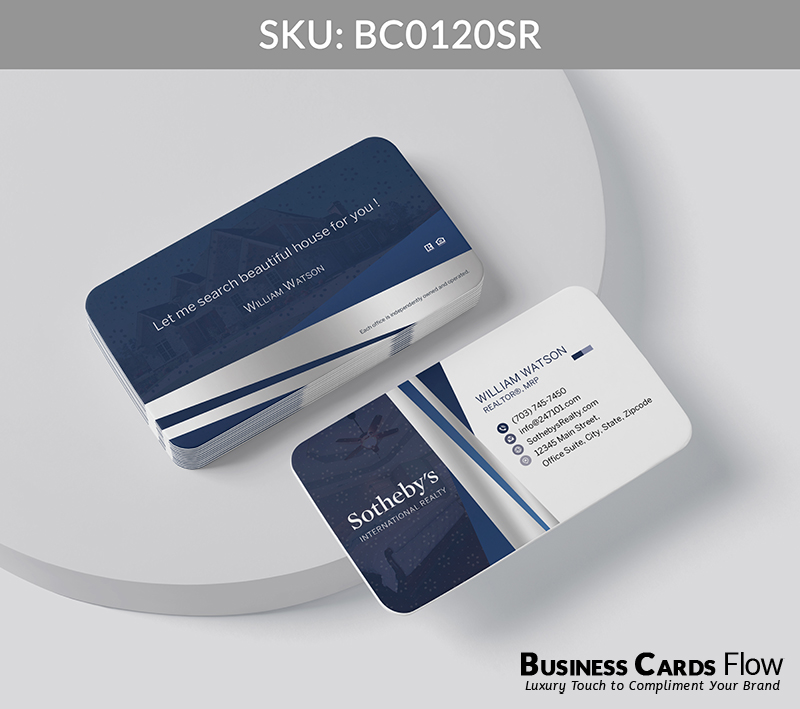 Business Cards Flow Sotheby Realty Business Cards BC0120SR Style 20 - Choose from premium paper stocks, shapes and sizes. Custom cards, made your way. Shop Now! Custom premium business cards ship free. Sotheby’s International Realty Business Cards - BC0120SR Realtors Business Cards Flow for Sotheby's Realty