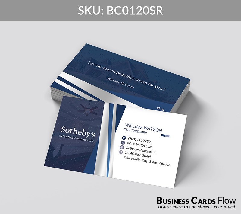 Business Cards Flow Sotheby Realty Business Cards BC0120SR Style 24 - Choose from premium paper stocks, shapes and sizes. Custom cards, made your way. Shop Now! Custom premium business cards ship free. Sotheby’s International Realty Business Cards - BC0120SR Realtors Business Cards Flow for Sotheby's Realty
