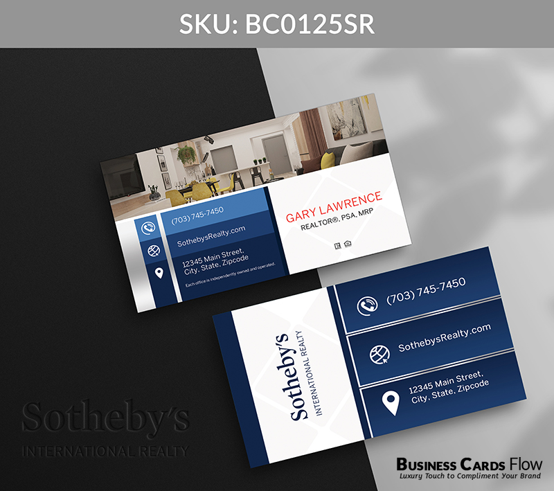 Business Cards Flow Sotheby Realty Business Cards BC0125SR Style 12 - Choose from premium paper stocks, shapes and sizes. Custom cards, made your way. Shop Now! Custom premium business cards ship free. Sotheby’s International Realty Business Cards - BC0125SR Realtors Business Cards Flow for Sotheby's Realty
