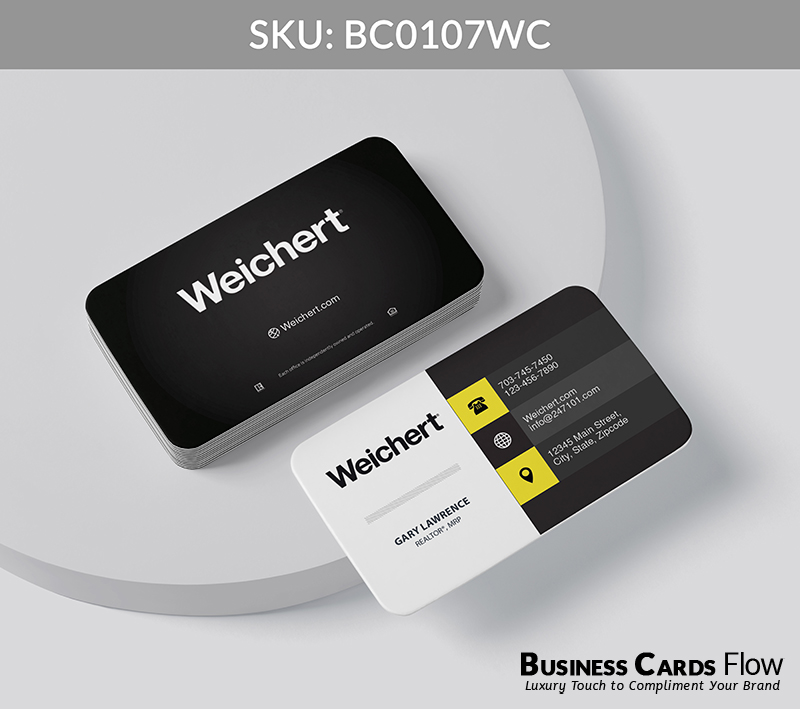 Business Cards Flow Weichert Business Cards BC0107WC Style 20 - Choose from premium paper stocks, shapes and sizes. Custom cards, made your way. Shop Now! Custom premium business cards ship free. Weichert Business Cards - BC0107WC Realtors Business Cards Flow for Weichert