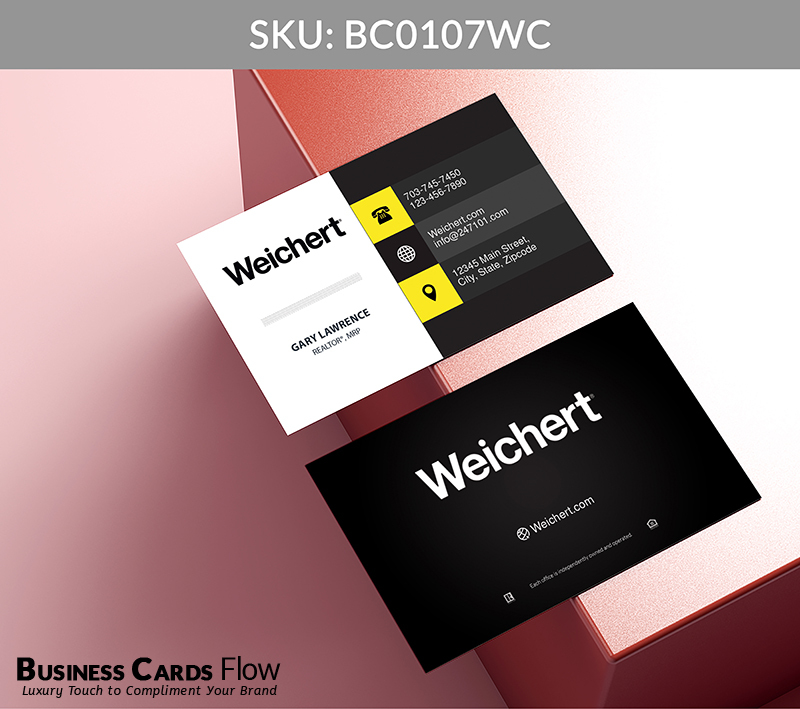 Business Cards Flow Weichert Business Cards BC0107WC Style 5 - Choose from premium paper stocks, shapes and sizes. Custom cards, made your way. Shop Now! Custom premium business cards ship free. Weichert Business Cards - BC0107WC Realtors Business Cards Flow for Weichert