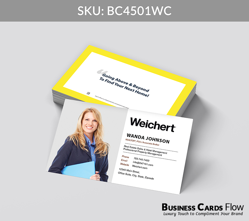 Business Cards Flow Weichert Business Cards BC4501WC Style 24 - Choose from premium paper stocks, shapes and sizes. Custom cards, made your way. Shop Now! Custom premium business cards ship free. Weichert Business Cards - BC4501WC Realtors Business Cards Flow for Weichert