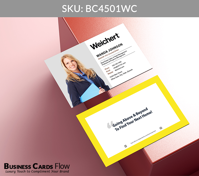 Business Cards Flow Weichert Business Cards BC4501WC Style 5 - Choose from premium paper stocks, shapes and sizes. Custom cards, made your way. Shop Now! Custom premium business cards ship free. Weichert Business Cards - BC4501WC Realtors Business Cards Flow for Weichert