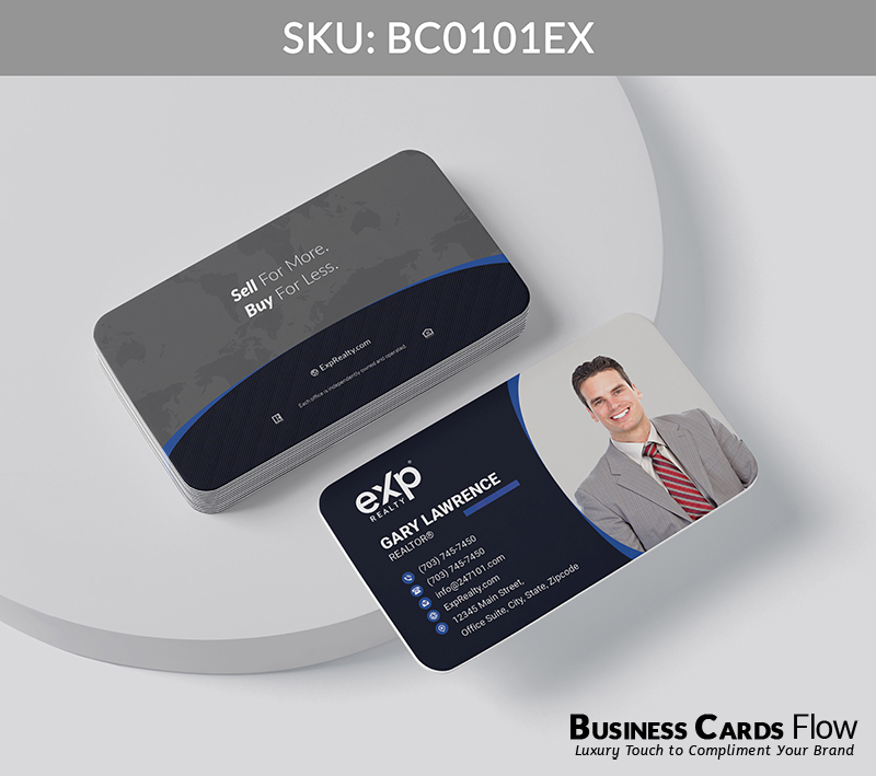 Business Cards Flow eXp Realty Business Cards BC0101EX Style 20 - Choose from premium paper stocks, shapes and sizes. Custom cards, made your way. Shop Now! Custom premium business cards ship free. eXp Realty Business Cards - BC0101EX Realtors Business Cards Flow for eXp Realty