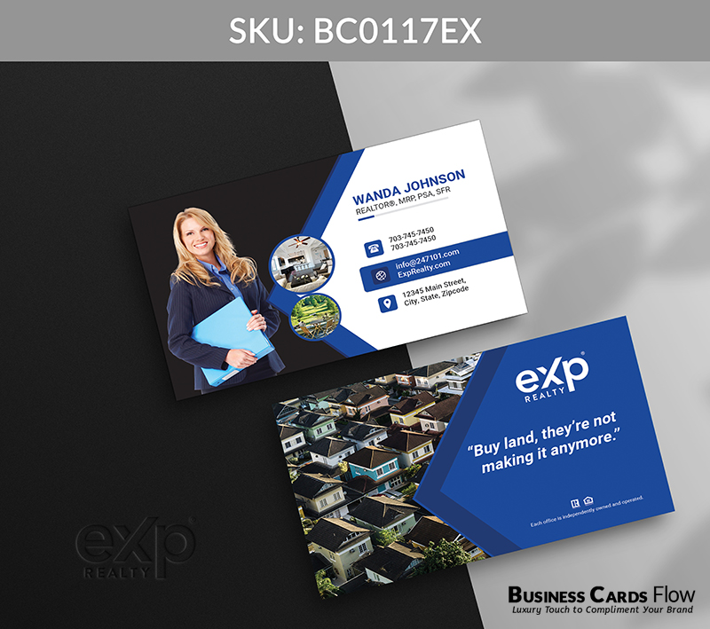 Business Cards Flow eXp Realty Business Cards BC0117EX Style 12 - Choose from premium paper stocks, shapes and sizes. Custom cards, made your way. Shop Now! Custom premium business cards ship free. eXp Realty Business Cards - BC0117EX Realtors Business Cards Flow for eXp Realty