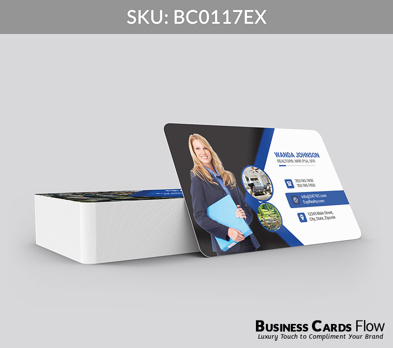 Business Cards Flow eXp Realty Business Cards BC0117EX Style 2 - Choose from premium paper stocks, shapes and sizes. Custom cards, made your way. Shop Now! Custom premium business cards ship free. eXp Realty Business Cards - BC0117EX Realtors Business Cards Flow for eXp Realty