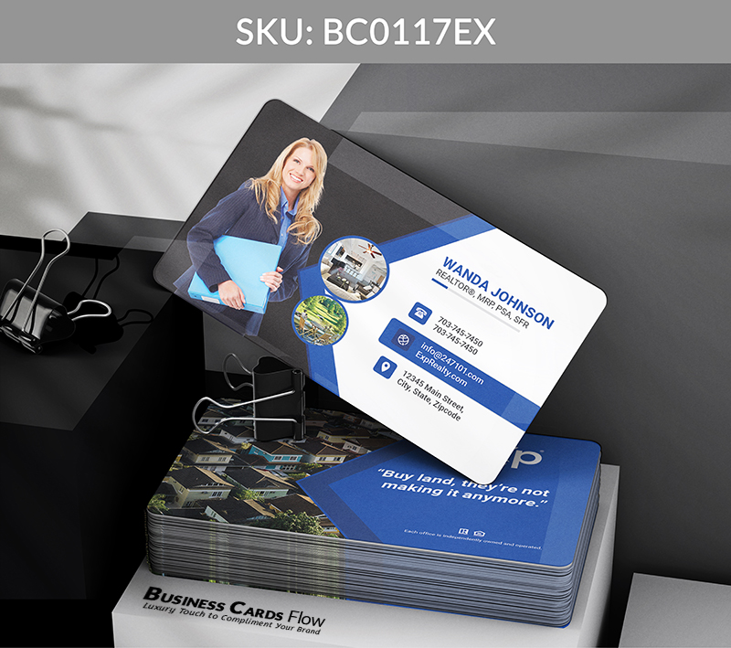 Business Cards Flow eXp Realty Business Cards BC0117EX Style 8 - Choose from premium paper stocks, shapes and sizes. Custom cards, made your way. Shop Now! Custom premium business cards ship free. eXp Realty Business Cards - BC0117EX Realtors Business Cards Flow for eXp Realty