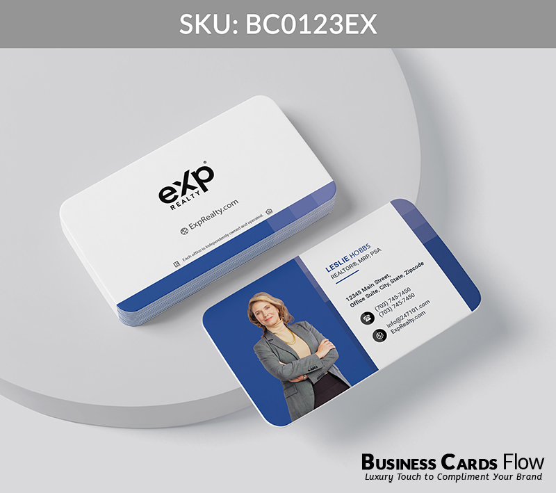 Business Cards Flow eXp Realty Business Cards BC0123EX Style 20 - Choose from premium paper stocks, shapes and sizes. Custom cards, made your way. Shop Now! Custom premium business cards ship free. eXp Realty Business Cards - BC0123EX Realtors Business Cards Flow for eXp Realty