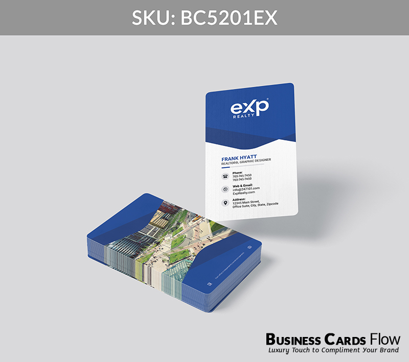 Business Cards Flow eXp Realty Business Cards BC5201EX Style 26 - Choose from premium paper stocks, shapes and sizes. Custom cards, made your way. Shop Now! Custom premium business cards ship free. Realtors Business Cards Flow for eXp Realty