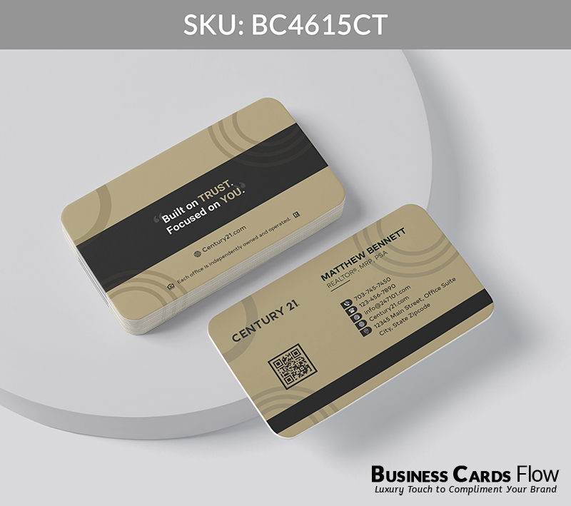 Business Cards Flow Century 21 Business Cards BC4615CT Style 20 - Business Cards Flow - Choose from premium paper stocks, shapes and sizes. Custom cards, made your way. Shop Now! Custom premium business cards ship free.