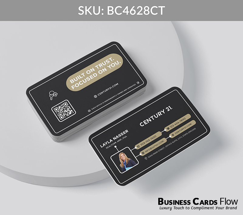 Business Cards Flow Century 21 Business Cards BC4628CT Style 20 - Business Cards Flow - Choose from premium paper stocks, shapes and sizes. Custom cards, made your way. Shop Now! Custom premium business cards ship free.