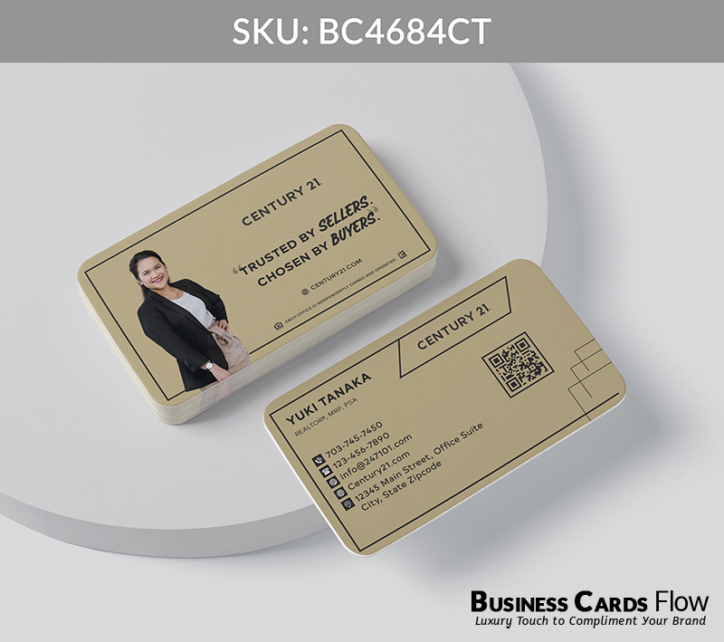 Business Cards Flow Century 21 Business Cards BC4684CT Style 20 - Business Cards Flow - Choose from premium paper stocks, shapes and sizes. Custom cards, made your way. Shop Now! Custom premium business cards ship free.