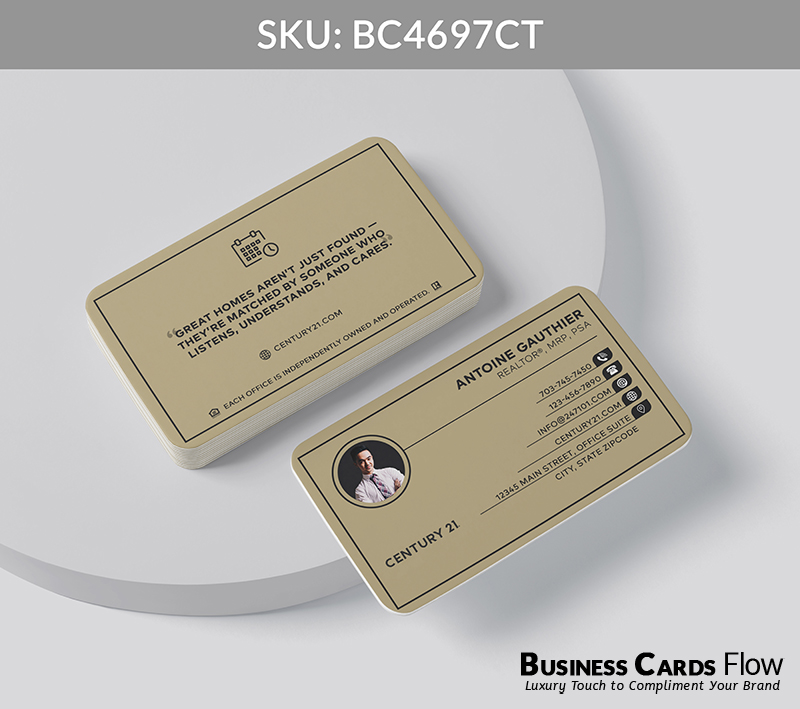 Business Cards Flow Century 21 Business Cards BC4697CT Style 20 - Business Cards Flow - Choose from premium paper stocks, shapes and sizes. Custom cards, made your way. Shop Now! Custom premium business cards ship free.