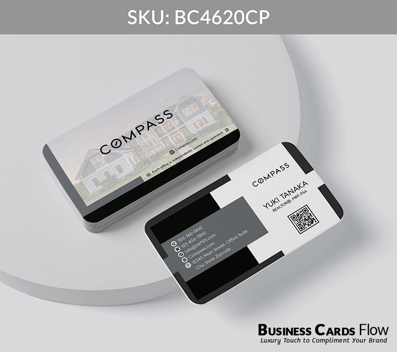 Business Cards Flow Compass Business Cards BC4620CP Style 20 - Business Cards Flow - Choose from premium paper stocks, shapes and sizes. Custom cards, made your way. Shop Now! Custom premium business cards ship free.