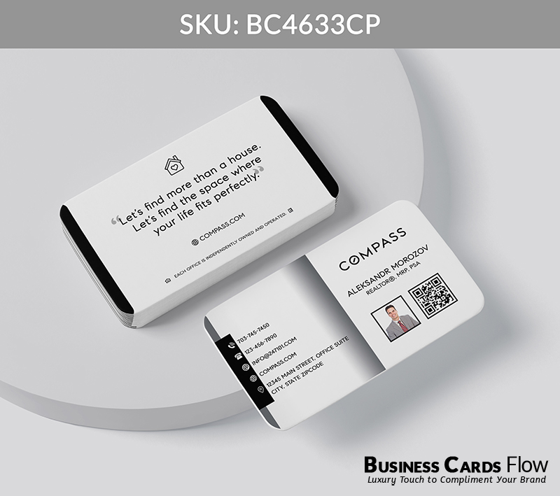 Business Cards Flow Compass Business Cards BC4633CP Style 20 - Business Cards Flow - Choose from premium paper stocks, shapes and sizes. Custom cards, made your way. Shop Now! Custom premium business cards ship free.
