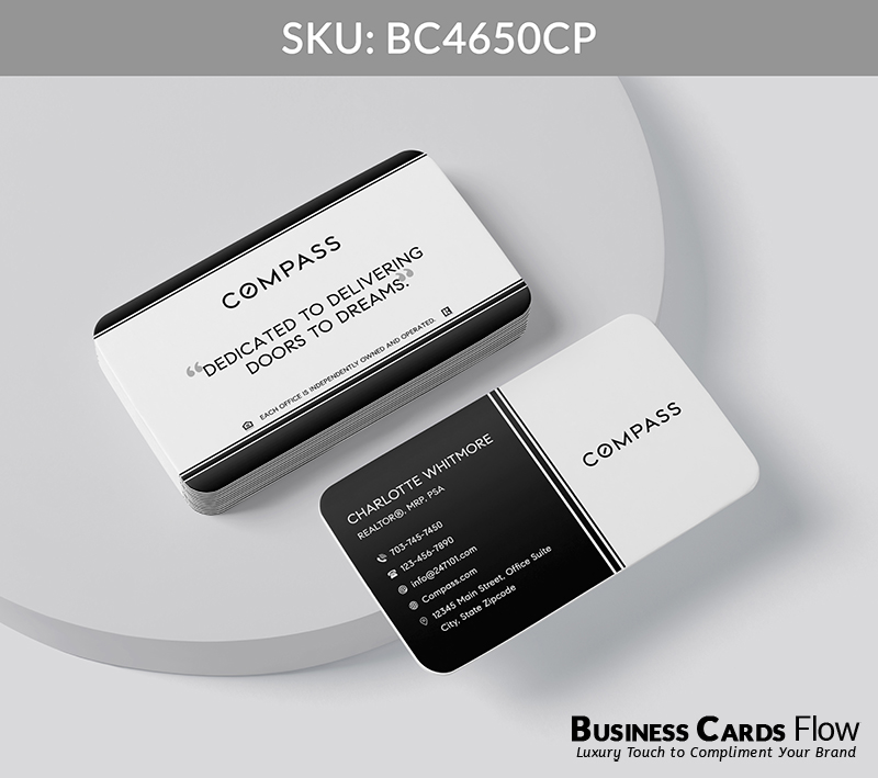 Business Cards Flow Compass Business Cards BC4650CP Style 20 - Business Cards Flow - Choose from premium paper stocks, shapes and sizes. Custom cards, made your way. Shop Now! Custom premium business cards ship free.