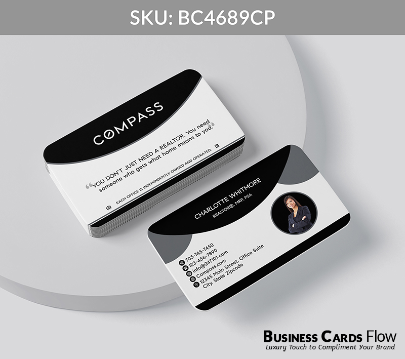 Business Cards Flow Compass Business Cards BC4689CP Style 20 - Business Cards Flow - Choose from premium paper stocks, shapes and sizes. Custom cards, made your way. Shop Now! Custom premium business cards ship free.