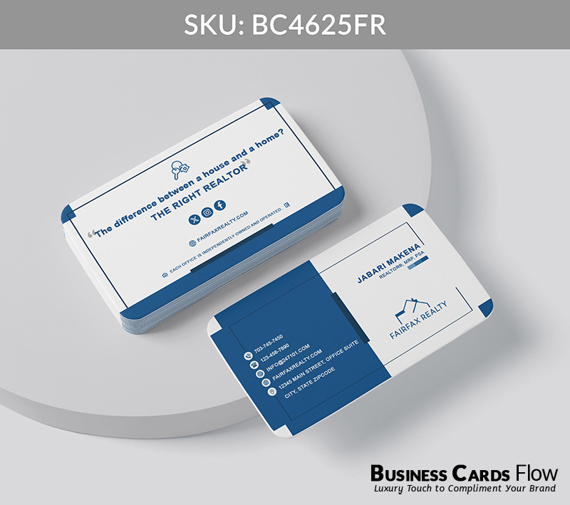 Business Cards Flow Fairfax Realty Business Cards BC4625FR Style 20 - Business Cards Flow - Choose from premium paper stocks, shapes and sizes. Custom cards, made your way. Shop Now! Custom premium business cards ship free.