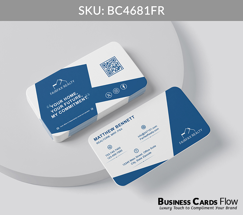 Business Cards Flow Fairfax Realty Business Cards BC4681FR Style 20 - Business Cards Flow - Choose from premium paper stocks, shapes and sizes. Custom cards, made your way. Shop Now! Custom premium business cards ship free.