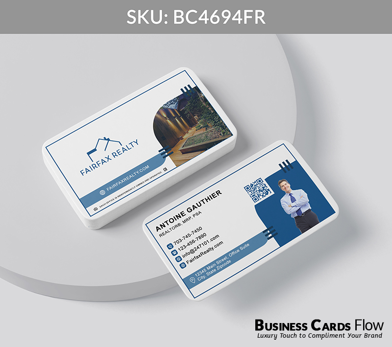 Business Cards Flow Fairfax Realty Business Cards BC4694FR Style 20 - Business Cards Flow - Choose from premium paper stocks, shapes and sizes. Custom cards, made your way. Shop Now! Custom premium business cards ship free.