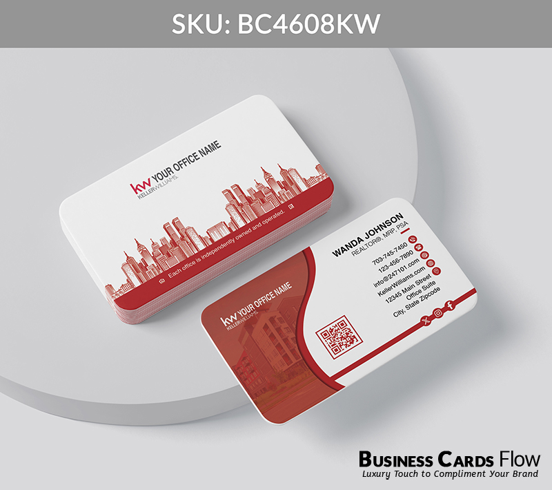 Business Cards Flow Keller Williams Business Cards BC4608KW Style 20 - Business Cards Flow - Choose from premium paper stocks, shapes and sizes. Custom cards, made your way. Shop Now! Custom premium business cards ship free.