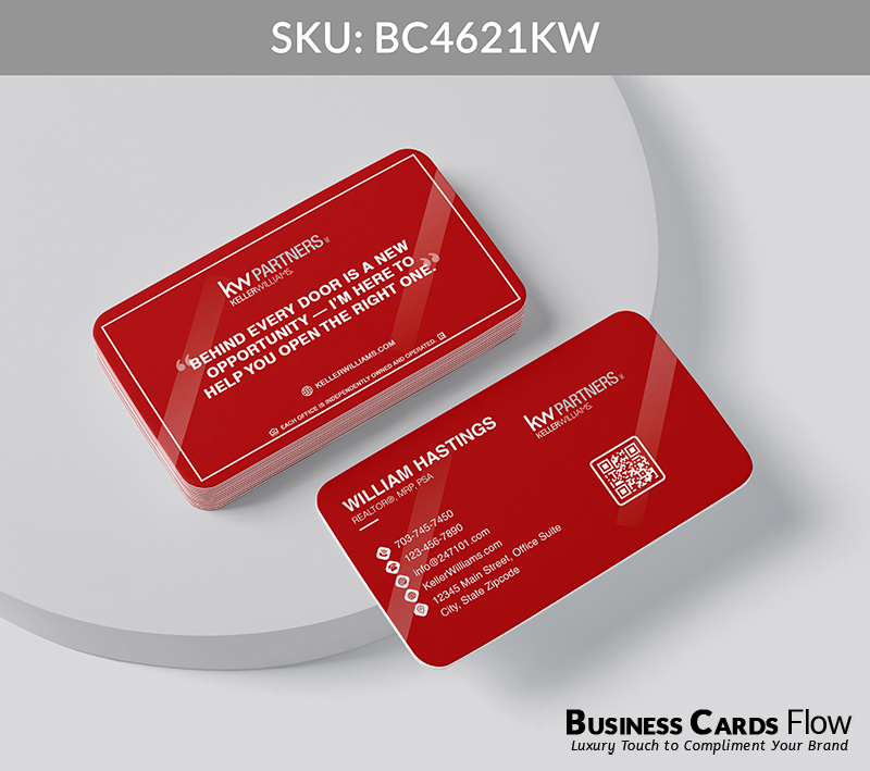 Business Cards Flow Keller Williams Business Cards BC4621KW Style 20 - Business Cards Flow - Choose from premium paper stocks, shapes and sizes. Custom cards, made your way. Shop Now! Custom premium business cards ship free.