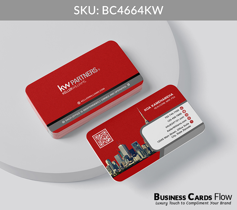 Business Cards Flow Keller Williams Business Cards BC4664KW Style 20 - Business Cards Flow - Choose from premium paper stocks, shapes and sizes. Custom cards, made your way. Shop Now! Custom premium business cards ship free.