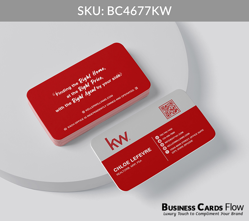 Business Cards Flow Keller Williams Business Cards BC4677KW Style 20 - Business Cards Flow - Choose from premium paper stocks, shapes and sizes. Custom cards, made your way. Shop Now! Custom premium business cards ship free.