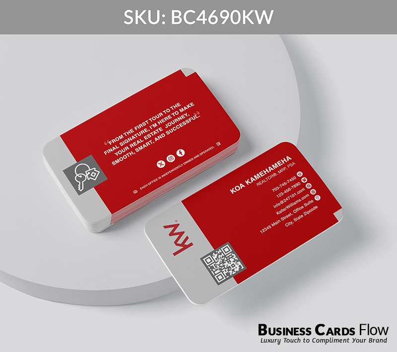 Business Cards Flow Keller Williams Business Cards BC4690KW Style 20 - Business Cards Flow - Choose from premium paper stocks, shapes and sizes. Custom cards, made your way. Shop Now! Custom premium business cards ship free.