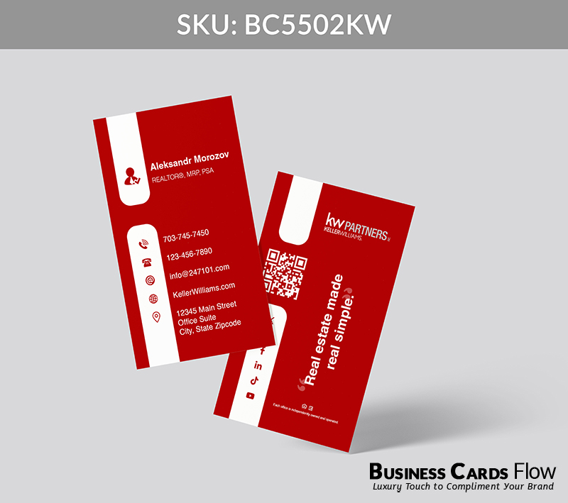 Business Cards Flow Keller Williams Business Cards BC5502KW Style 30 - Business Cards Flow - Choose from premium paper stocks, shapes and sizes. Custom cards, made your way. Shop Now! Custom premium business cards ship free.