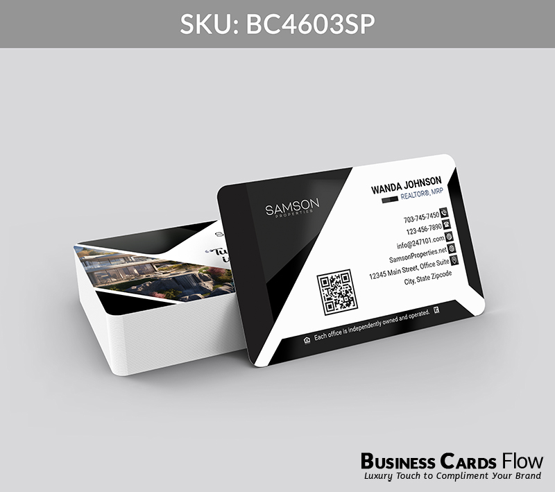 Business Cards Flow Samson Properties Business Cards BC4603SP Style 23 - Choose from premium paper stocks, shapes and sizes. Custom cards, made your way. Shop Now! Custom premium business cards ship free. samson properties business cards - BC4603SP - Style 23