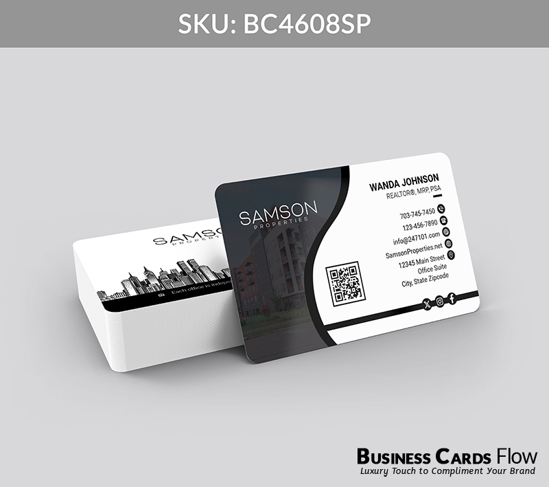 Business Cards Flow Samson Properties Business Cards BC4608SP Style 23 - Choose from premium paper stocks, shapes and sizes. Custom cards, made your way. Shop Now! Custom premium business cards ship free. samson properties business cards - BC4608SP - Style 23