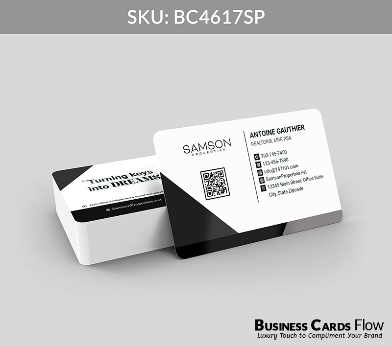 Business Cards Flow Samson Properties Business Cards BC4617SP Style 23 - Choose from premium paper stocks, shapes and sizes. Custom cards, made your way. Shop Now! Custom premium business cards ship free. samson properties business cards - BC4617SP - Style 23