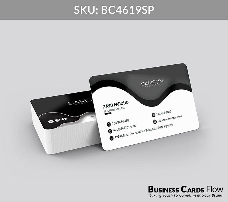 Business Cards Flow Samson Properties Business Cards BC4619SP Style 23 - Choose from premium paper stocks, shapes and sizes. Custom cards, made your way. Shop Now! Custom premium business cards ship free. samson properties business cards - BC4619SP - Style 23
