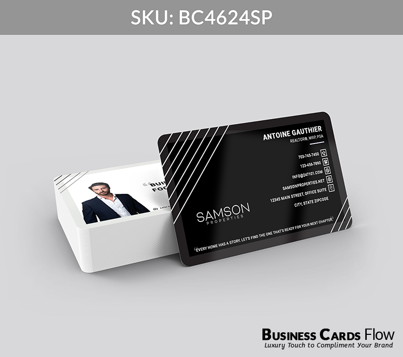 Business Cards Flow Samson Properties Business Cards BC4624SP Style 23 - Choose from premium paper stocks, shapes and sizes. Custom cards, made your way. Shop Now! Custom premium business cards ship free. samson properties business cards - BC4624SP - Style 23