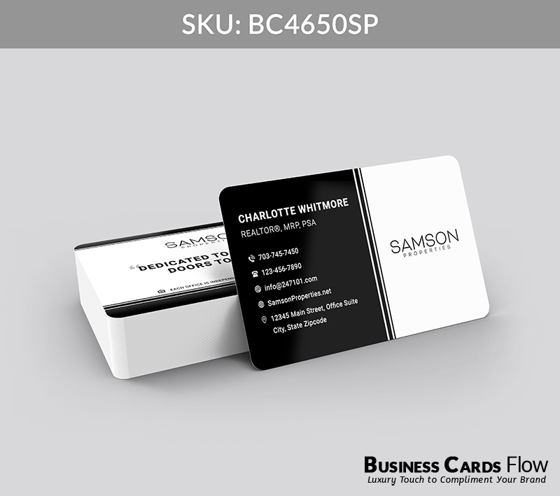 Business Cards Flow Samson Properties Business Cards BC4650SP Style 23 - Choose from premium paper stocks, shapes and sizes. Custom cards, made your way. Shop Now! Custom premium business cards ship free. samson properties business cards - BC4650SP - Style 23