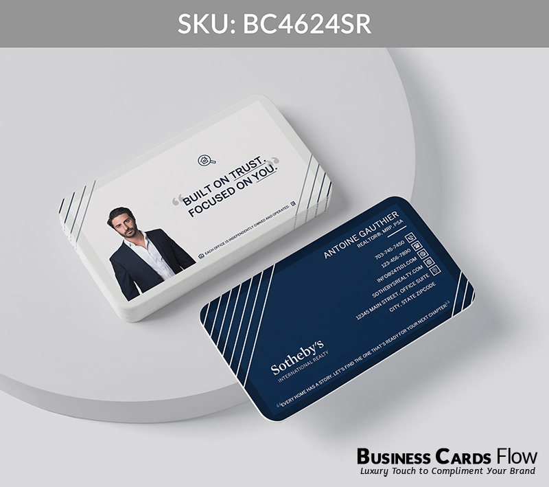 Business Cards Flow Sotheby Realty Business Cards BC4624SR Style 20 - Business Cards Flow - Choose from premium paper stocks, shapes and sizes. Custom cards, made your way. Shop Now! Custom premium business cards ship free.