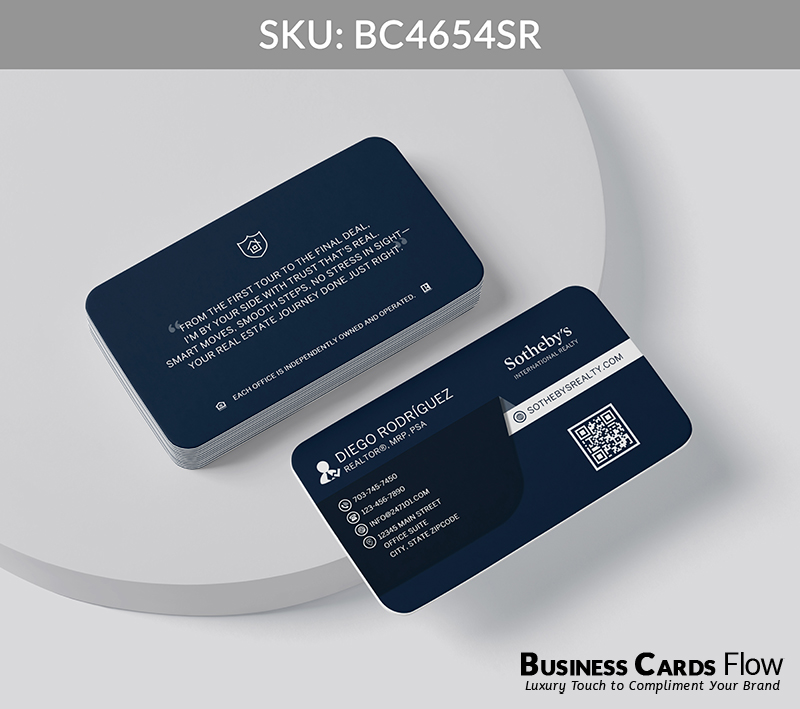 Business Cards Flow Sotheby Realty Business Cards BC4654SR Style 20 - Business Cards Flow - Choose from premium paper stocks, shapes and sizes. Custom cards, made your way. Shop Now! Custom premium business cards ship free.