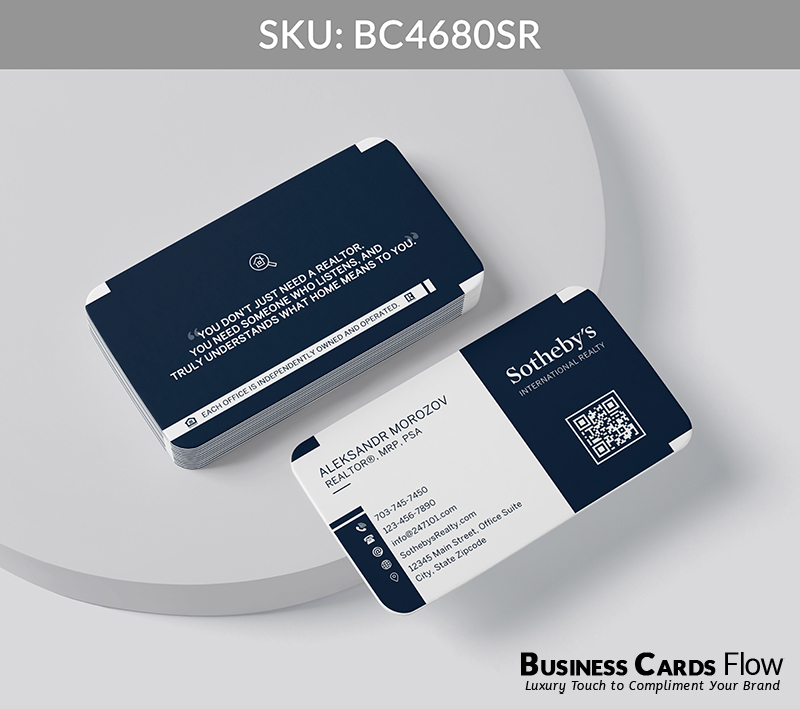 Business Cards Flow Sotheby Realty Business Cards BC4680SR Style 20 - Business Cards Flow - Choose from premium paper stocks, shapes and sizes. Custom cards, made your way. Shop Now! Custom premium business cards ship free.