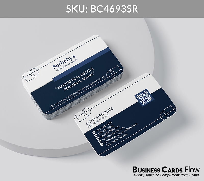 Business Cards Flow Sotheby Realty Business Cards BC4693SR Style 20 - Business Cards Flow - Choose from premium paper stocks, shapes and sizes. Custom cards, made your way. Shop Now! Custom premium business cards ship free.