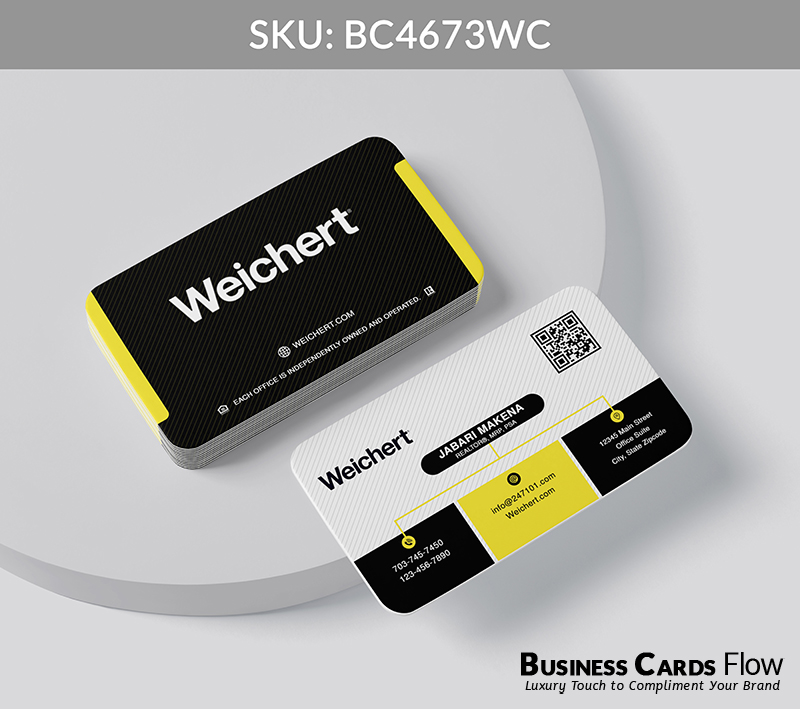 Business Cards Flow Weichert Business Cards BC4673WC Style 20 - Business Cards Flow - Choose from premium paper stocks, shapes and sizes. Custom cards, made your way. Shop Now! Custom premium business cards ship free.