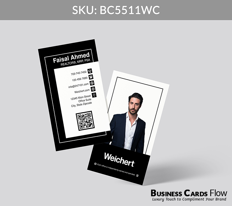 Business Cards Flow Weichert Business Cards BC5511WC Style 30 - Business Cards Flow - Choose from premium paper stocks, shapes and sizes. Custom cards, made your way. Shop Now! Custom premium business cards ship free.