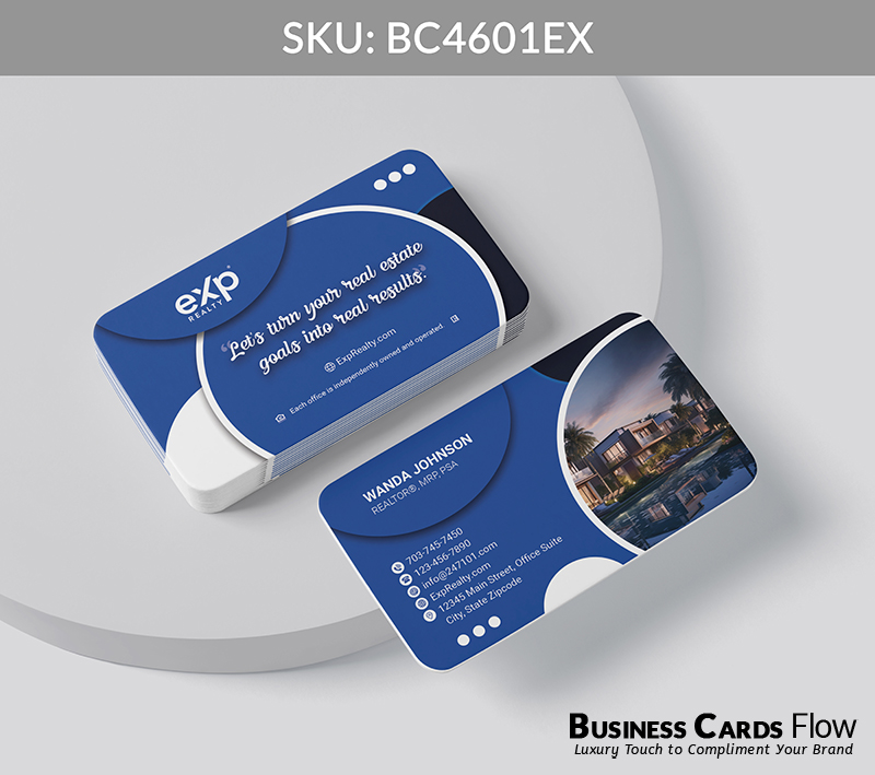 Business Cards Flow eXp Realty Business Cards BC4601EX Style 20 - Business Cards Flow - Choose from premium paper stocks, shapes and sizes. Custom cards, made your way. Shop Now! Custom premium business cards ship free.