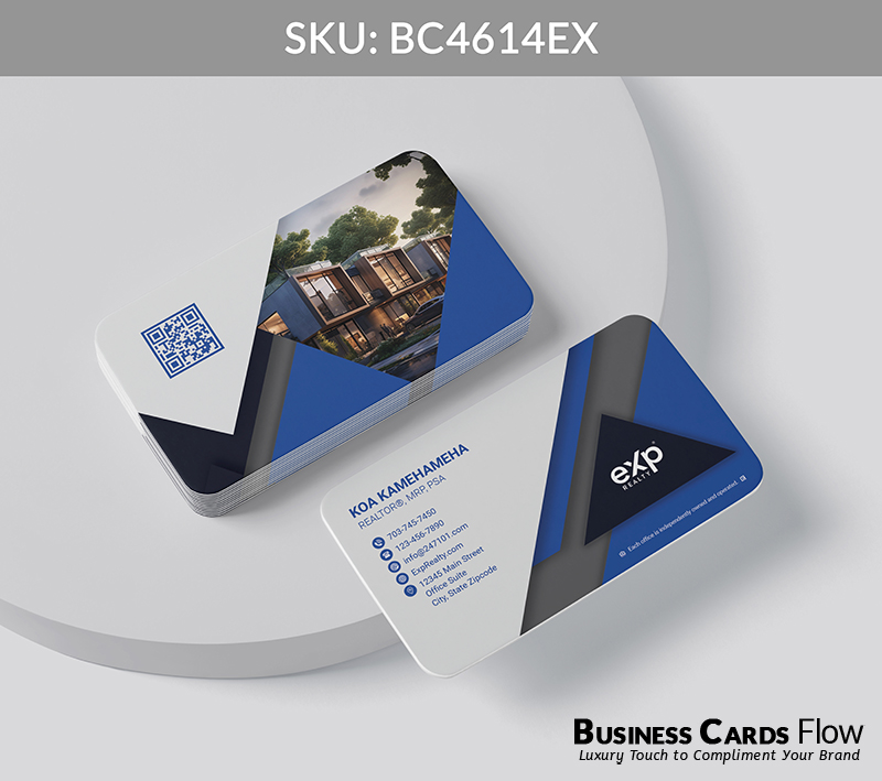 Business Cards Flow eXp Realty Business Cards BC4614EX Style 20 - Business Cards Flow - Choose from premium paper stocks, shapes and sizes. Custom cards, made your way. Shop Now! Custom premium business cards ship free.
